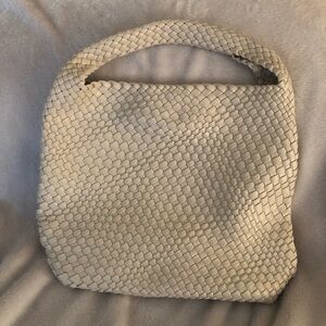 Elegant Cream Woven Tote Bag